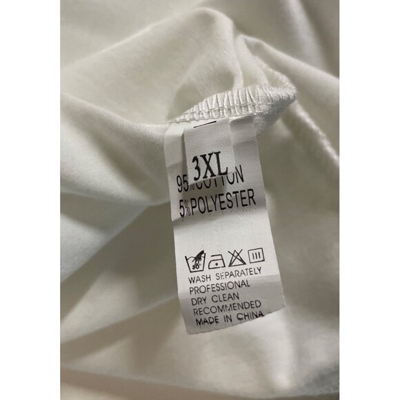 Cellabie White Multicolor Floral Fringe Half Sleeve Jersey Top Womens Size 3XL - Picture 7 of 8